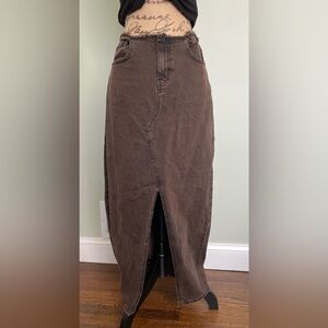Wild Fable Brown Low waist jean Pencil Skirt